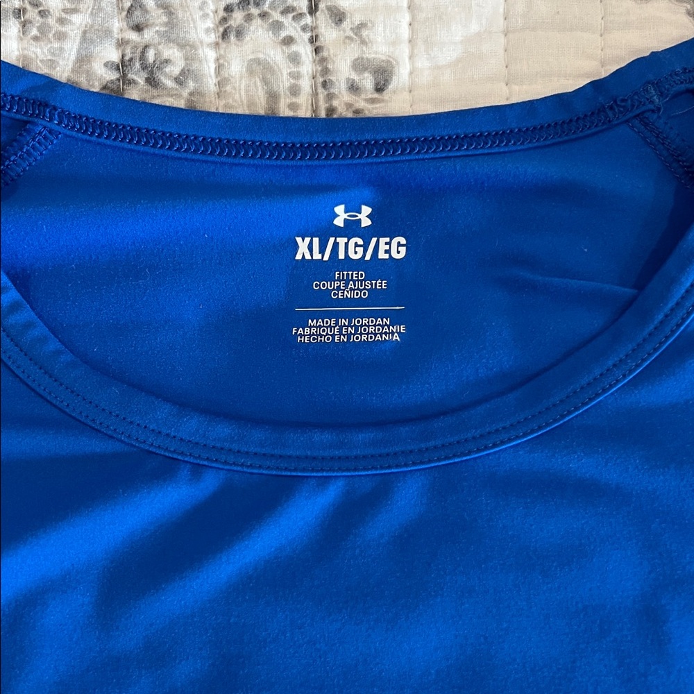 Under Armour Men's Fitted Royal Blue Short Sleeve Tee